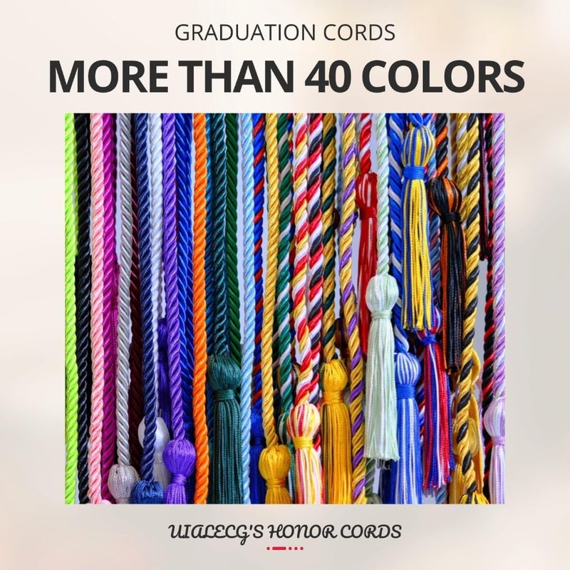 UIALECG 6 Pieces Graduation Cords,Teal Honor Cords,68 Inch - Image 4